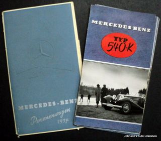 Mercedes Benz 1937 170 H V 230 260 D 290 320 500 540K Portfolio German