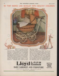 1929 Lloyd Loom Baby Carriage Furniture Menominee Child