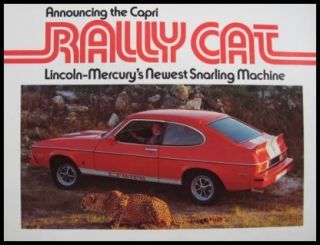 1976 Lincoln Mercury Capri Rally Cat Sales Brochure