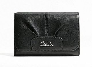 COACH Ashley Leather Compact Clutch Wallet F46359 Authentic Guaranteed