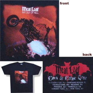 Meat Loaf Bat Out of Hell 2008 Tour Black T Shirt Large New