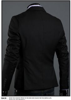 New Mens Slim Fit Dress Suit Jacket One Button Top 4 Color M XXL x14