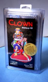 Mehron Complete Clown Student Makeup Kit Set Professional Easy