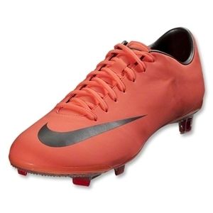 Nike Mercurial Vapor VIII FG Firm Shoes Bright Mango Metallic Grey Red