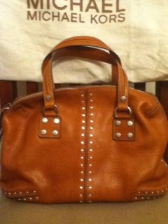 Michael Michael Kors Brown Leather Studded Handbag Never Used