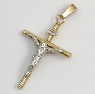Michael Anthony 10K Solid Yellow Gold Jesus Christ Crucifix Cross