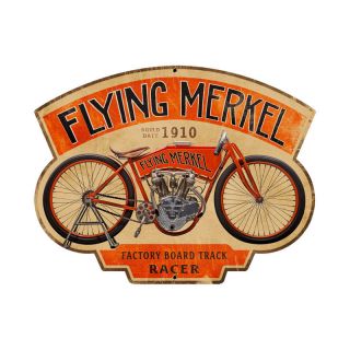 Flying Merkel Antique Classic Motorcycle Custom Metal Sign