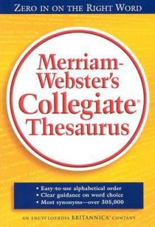 Merriam Websters Collegiate Thesaurus by Inc. Staff Merriam Webster