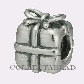 Authentic Pandora Sterling Silver Present Bead