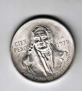 Mexico Coin Silver 100 Pesos 1979