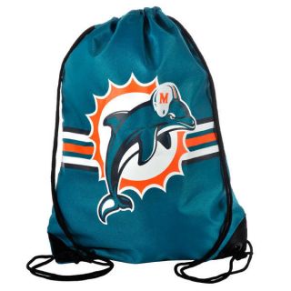 Miami Dolphins Backpack Drawstring School Book Bag Tote Sack NFL New