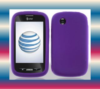 Purple Silicon Straight Talk ZTE Merit 990G Avail Phone Cover Soft Gel