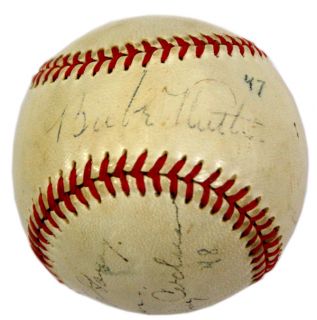 Babe Ruth Mickey Cochrane Signed Autographed Baseball Ball PSA DNA
