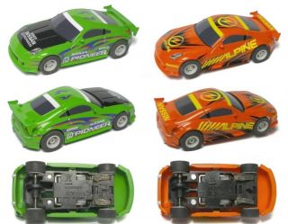 2009 Micro Scalextric Nissan 350Z Tuners Slot Car Pair