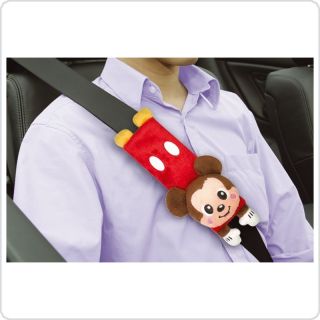 Disney MICKEY MOUSE Plush Seat Belt Car Seatbelt Pad Cover x 2 Car