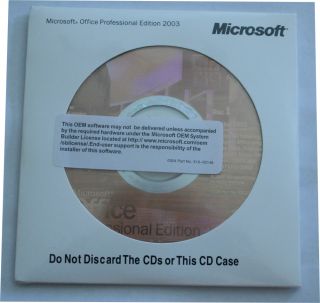 Microsoft Office 2003 Professional OEM w COA and Key