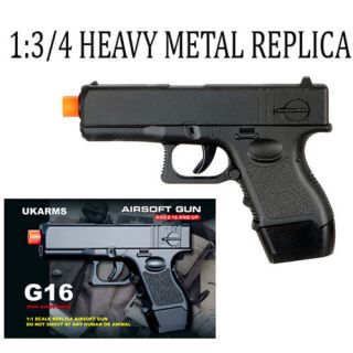 Glock G16 Mini Spring Heavy Metal Alloy G18 Replica Airsoft Pistol Gun
