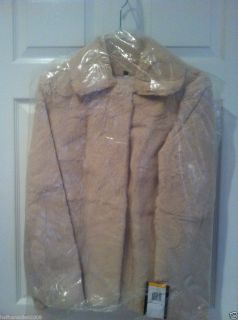 Avanti New York Rabbit Fur Coat Size Small New with Tags Cream Color
