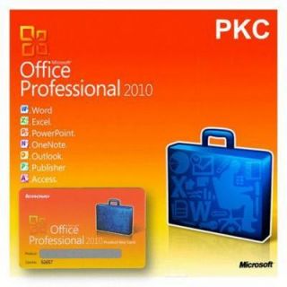 Microsoft Office 2010 Professional 2PC License PRO SHIPPED PKC Card