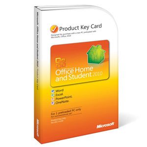 Microsoft Office Home Student 2010 Key Card 1pc 1USER New and SEALED
