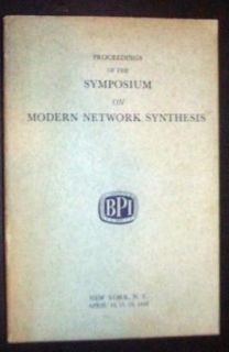 Microwaves Network Synthesis 1952 Brooklyn Poly