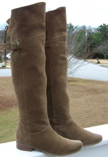 JESSICA SIMPSON KNEE HIGH RIDING BOOTS WOMEN SIZE 7 MEDIUM BROWN SUEDE