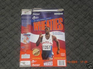Michael Johnson Track Olympian Wheaties Box