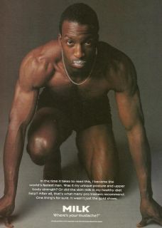 Track Field Michael Johnson 1997 got Milk Ad 8x11 Advertisement
