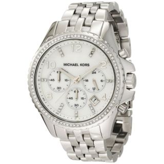 Michael Kors Oversized Silver tone Glitz Chronograph Ladies Watch