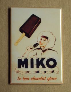 Miko Ice Cream FRIDGE MAGNET sign french chocolate bar popsicle fudge