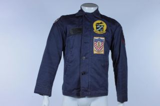 Vietnam War Era Military US Navy Utility Uniform Patches Jacket