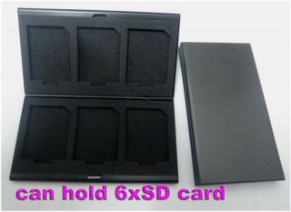 Aluminum Memory Card Holder Case SD Micro T Flash Black
