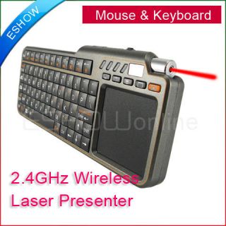 4G Wireless Micro Mini Keyboard Mouse Laser Presenter