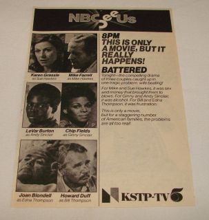1978 NBC TV Movie Ad Battered Mike Farrell