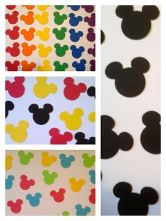 Mickey Mouse Disney Paper Punchies Cut Outs Die Cut Confetti Art Card