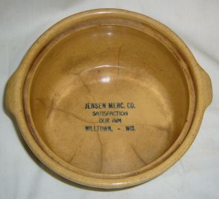 Antique Red Wing Saffron Ware Milltown Wisc Mercantile Advertising
