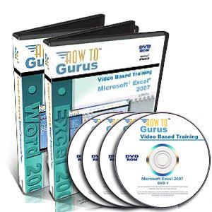 Microsoft Excel Word 2007 Tutorial Training 24hr 4 DVDs