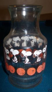 Snoopy Orange Juice Glass Craft Peanuts 1958 Schultz