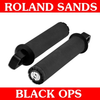 Roland Sands Design Black Ops Chrono Foot Pegs Male Mount for Harley