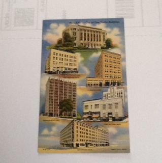 Scarce Midland Texas 1944 Linen Postcard City Of Fine Buildings Free