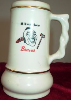 MILWAUKEE BRAVES 1957 WORLDS (SERIES) BASEBALL CHAMPIONS CERAMIC BEER