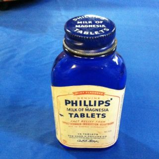 Vintage Phillips Milk of Magnesia Tablets Bottle