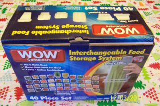As Seen On TV) Wow Containers 40 Piece Interchangeable Food Storage