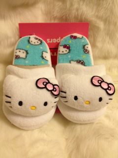 Sanrio Hello Kitty Plush Animal Home Slippers Sz 9 Purple Pink