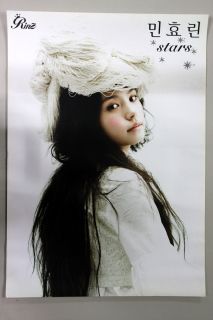 MIN Hyo Rin Stars Single Album Official Poster Hard Tube Case Unfold
