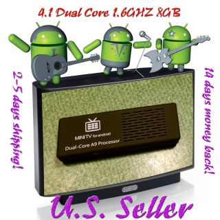 MK808 Android 4 1 JellyBean Dual Core 1 6GHZ 8GB Google TV Box Mini PC