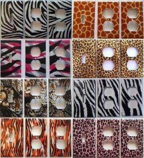 Zebra Animal Print Tiger Leopard Cheeta Lion Light Switch Plate