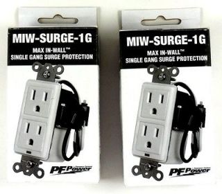 Lot of (2) PANAMAX MIW 1G 2 Outlet In Wall AC Receptacle with Surge