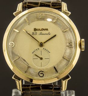 Vintage Bulova 23 Jewel Gold Plated Mens Watch