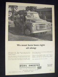 Image of Street Cleaner Truck by Mobil Sweeper Irwindale CA 1966 Print